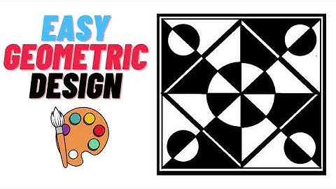 How to Draw Geometric Design on Computer | MS Paint tutorial Step by Step