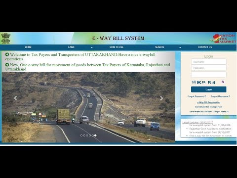 E-Way Bill User ID Creation