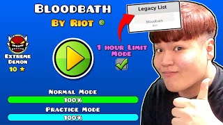 🔥DORAMI vs BLOODBATH🔥 (1 HOUR LIMIT CHALLENGE) | Geometry Dash