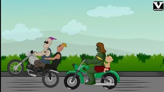 Funny cartoon Crazy racer - Racing Part 4 | Vanh animation
