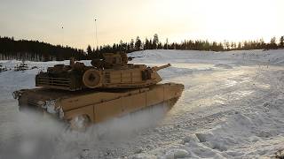 M1A1 Abrams Ice Track DRIFTING: Norway Showcase [RAW FOOTAGE 4K]