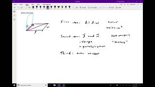 Area vectors