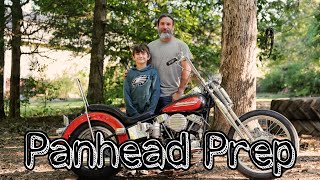 Getting My Panhead Ready For a Harley Show With My 9 Year Old!!