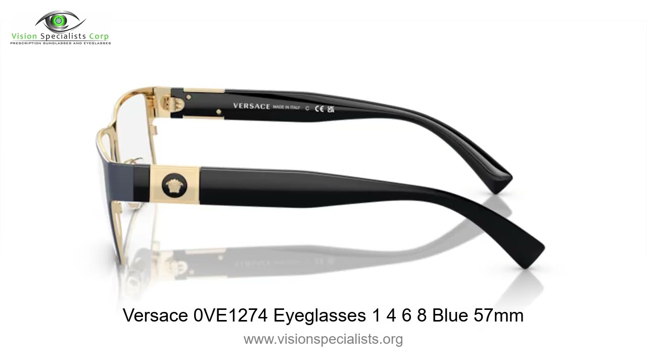 Versace 0VE1274 Eyeglasses 1 4 6 8 Blue 57mm