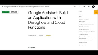 Google Assistant: Build an Application with Dialogflow and Cloud Functions