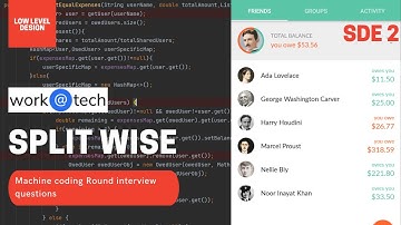 Low-Level Design of Split Wise | Expense Sharing | SDE-2 | Machine coding Round interview questions