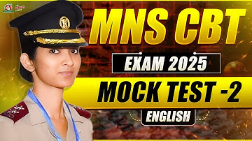 MNS CBT EXAM 2025I ENGLISH "LIVE"  MOCK TEST 02 I Best MNS Coaching