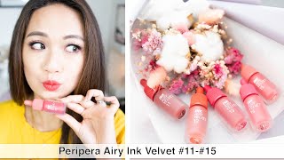 Peripera Ink Airy Velvet 11 15 Review Swatches Comparisons Youtube