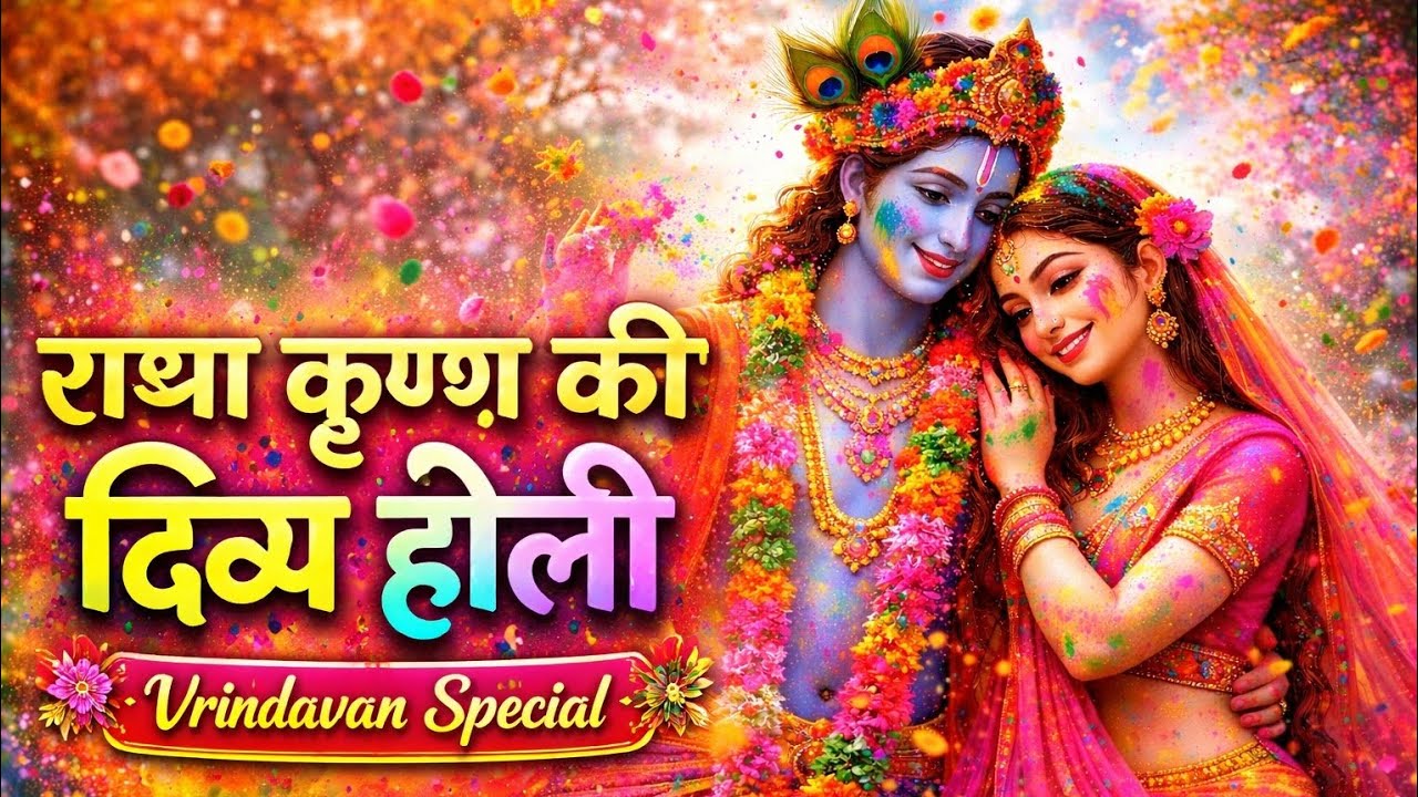 “राधा कृष्ण की दिव्य होली | Vrindavan Holi Special 2026 | Radha Krishna  Holi 🙏🌸