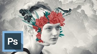 Tutorial Photoshop - Efecto Retrato Floral Surrealista
