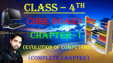 class 4 computer chapter 1 in hindi | Evolution of computer | History of Computer