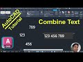 Combine Text in AutoCAD