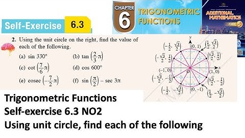 Trigonometric Functions self-exercise 6.3 Q2 latihan kendiri 6.3 form 5 add maths kssm spm textbook