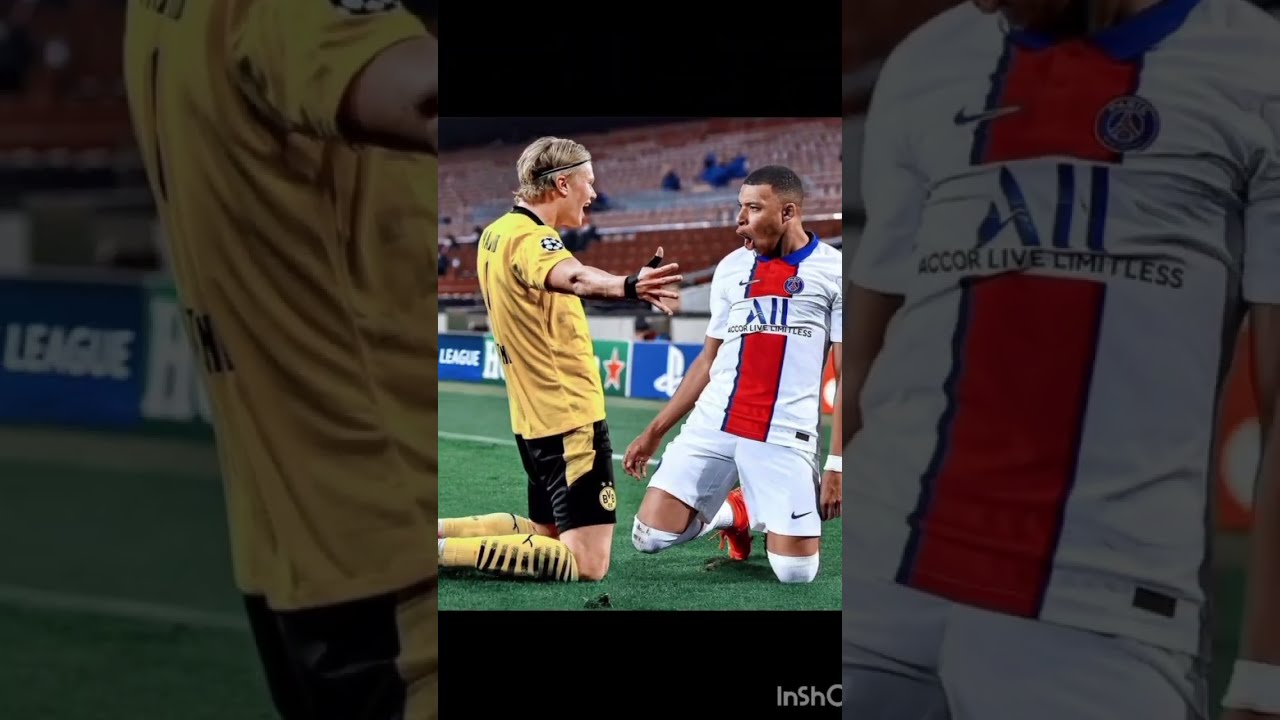Erling Haaland And Kylian Mbappe Football Erlinghaaland Player Kylianmbappe Subscribe Viral