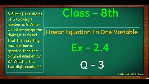 ex 2.4 q3 class 8 | ex 2.4 | q3 | class 8 maths | ch 2 linear equation in one variable | std 8