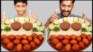 Egg Eating Competition | Spicy Egg Curry Green chilli With Rice Eating Challenge | AH FOODCHALLENGE