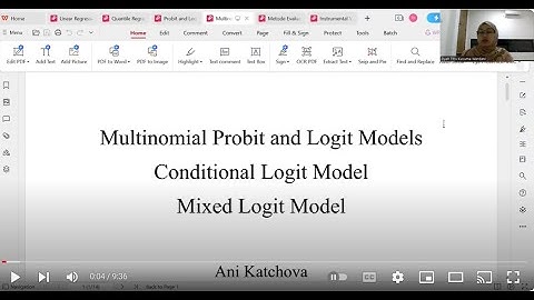 Multinomial Probit and Logit Model