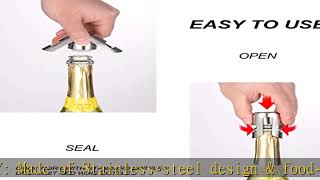 Famous OWO Champagne Stopper with Stainless Steel, Professional Bottle Sealer for Champagne, Cava, Prosecc Profile