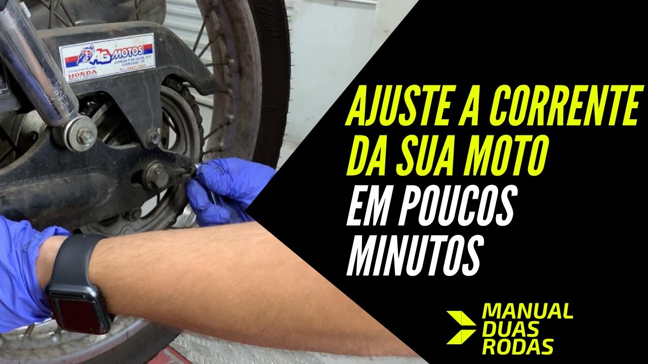 COMO APERTAR CORRENTE DE MOTO YouTube