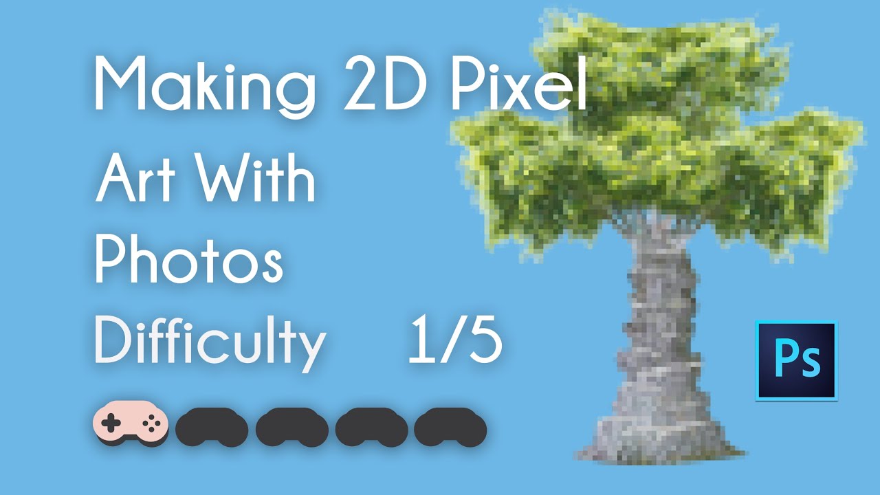 Photoshop Making 2d Pixel Art With Photos Youtube