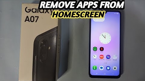 Samsung Galaxy A07: How To Remove Apps from homescreen 