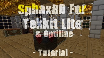 Installing: SphaxBD Tekkit Lite Texture Pack & Optifine!
