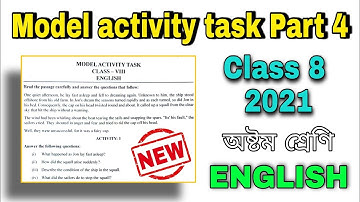 Model Activity Task Class 8 English (New ) || Model Activity Task Class 8 English Part 4 ||