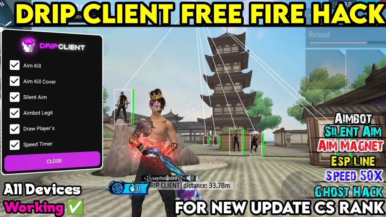 DRIP CLIENT OB52 UPDATE | OB52 FF HACK | FREE FIRE MOD MENU | FF HACK