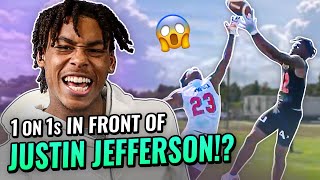TikTok Famous 5 Star WR Balls Out In Front Of JUSTIN JEFFERSON! All-American Battle At UA Future 50!