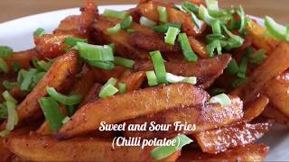 Easiest Sweet And Sour Potatoes Chilli Potatoes Recipe