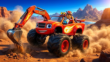 Blaze Monster Machine FULL Episode | Desert Oasis Canal Rescue! 🌵 | Kids Cartoons & STEM Engineering