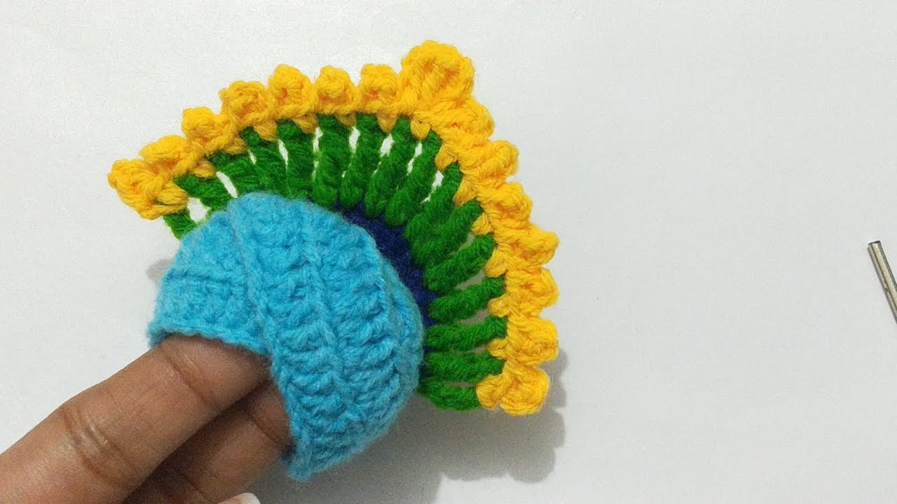 peacock feather mukut for Laddu ( Dress no 126 ) मोरपंख वाली मुकुट बाल गोपाल जी कि