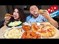 Huge Dominos Pizza & Wings Feast MUKBANG