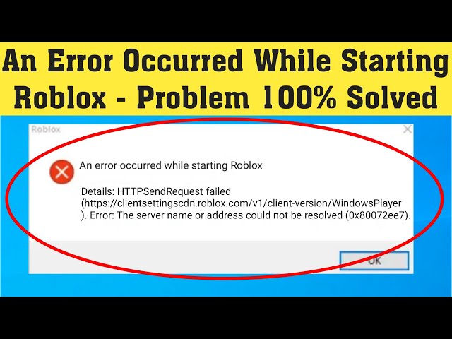 An Error Occurred While Starting Roblox Studio Açılmıyor I Error Opening  Hatası Fix Hatası Çözüm2021 