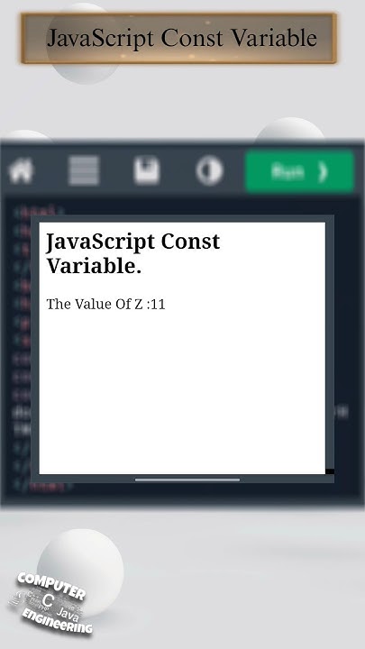 𝐉𝐚𝐯𝐚𝐒𝐜𝐫𝐢𝐩𝐭 𝐂𝐨𝐧𝐬𝐭 𝐕𝐚𝐫𝐢𝐚𝐛𝐥𝐞 | #javascript #variables #const #script #html ...