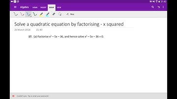 WJEC Intermediate Paper 1: Solve a quadratic equation by factorising - coefficient of x squared is 1