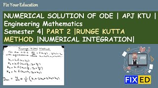 Numerical Solution of ODE | Runge Kutta Method | Part 2 | S4 Engineering Maths  Module 6  KTU