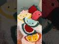 Crochet Fruit plushies made so far. Pattern by @AnnieCarrawayArt #crochet #amigurumi
