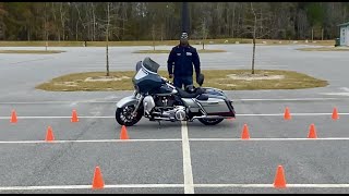 Right / Left Turns From A Stop (Review) - Lesson #5 - Advanced Slow Speed Motorcycle Riding Skills