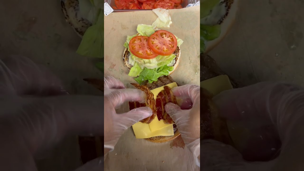 BK POV How The Burger King Whopper With Cheese Bacon Is Made Shorts Burgerking