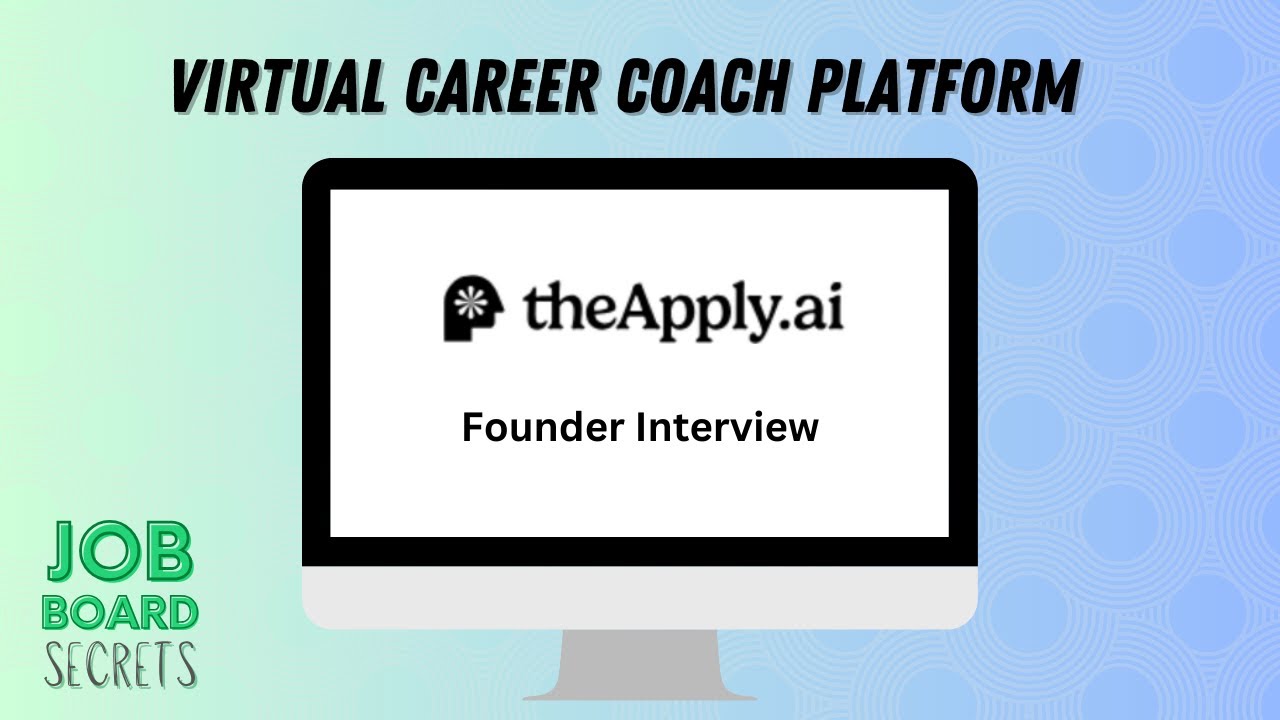 Virtual Career Coach Platform Launches: TheApply.ai - YouTube