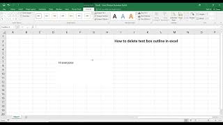 How to delete text box outline in excel