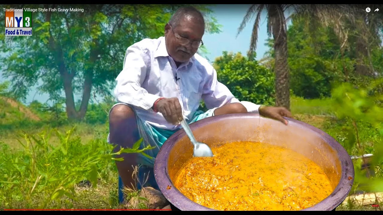 Grandpa Making Traditional Village Style Fish Gravy | Village Street Food | STREET FOOD