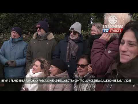 IN VIA ORLANDINI LA PANCHINA ROSSA, SIMBOLO DELLA LOTTA CONTRO LA VIOLENZA SULLE DONNE | 23/11/2025