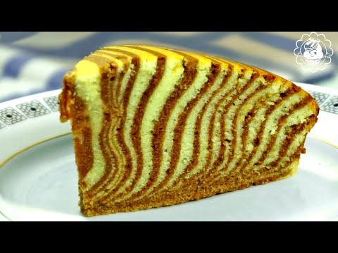 Торт зебра | Очень влажный и вкусный бисквит | Простой рецепт |Zebra Cake Recipe