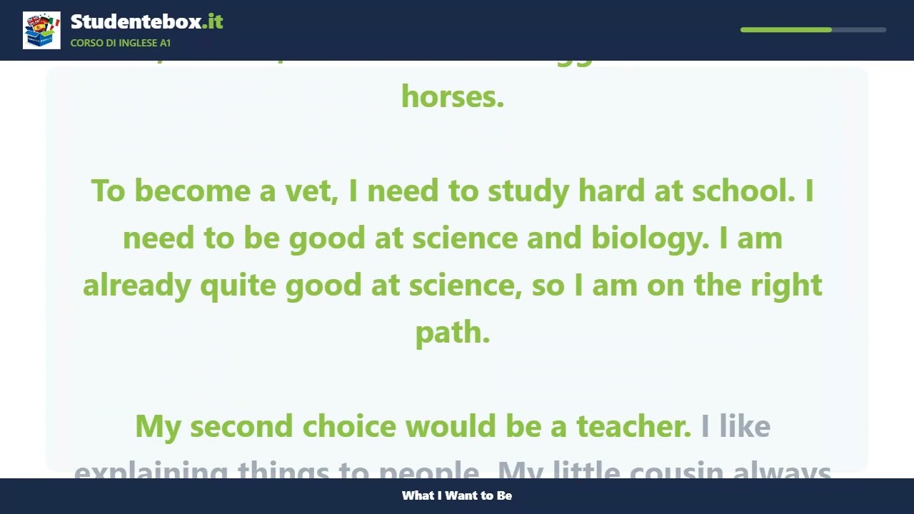 Video thumbnail: What I Want to Be — English A1