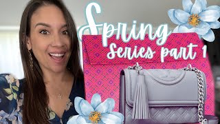 Tory Burch Small Fleming in Cloud Blue 🩵 Unboxing, Mod Shots, Full Review | SPRING SERIES PT 1 Tory Burch Fleming Geo