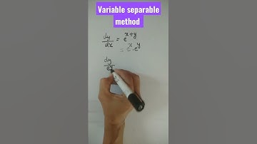 Solve differential equation by variable separable method #mathsshorts