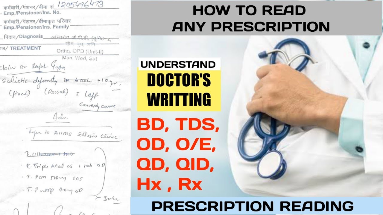 How To Read Doctor Prescription Medical Abbreviations YouTube
