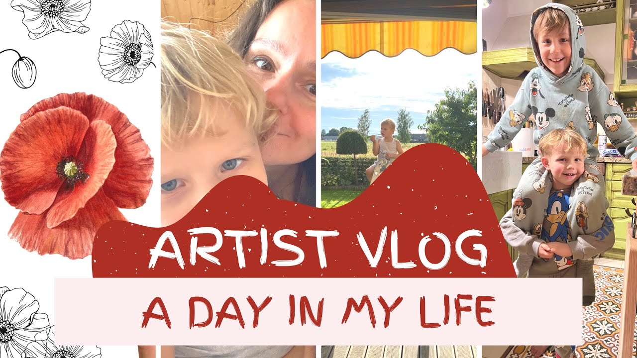 A Real Day in My Life as an Artist and Mom 💖 Artist Vlog - YouTube